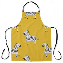 Lovely children's seamless pattern with zebras apron