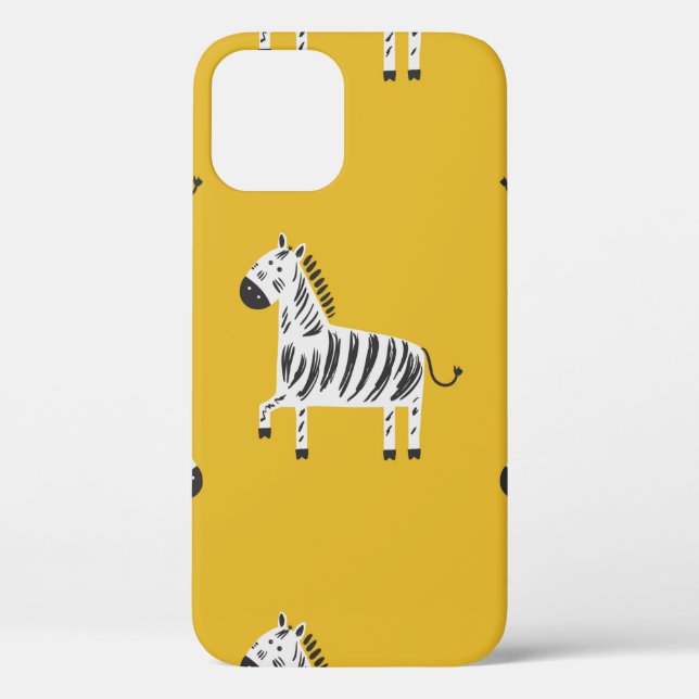 Lovely children's seamless pattern with zebras Case-Mate iPhone case (Back)