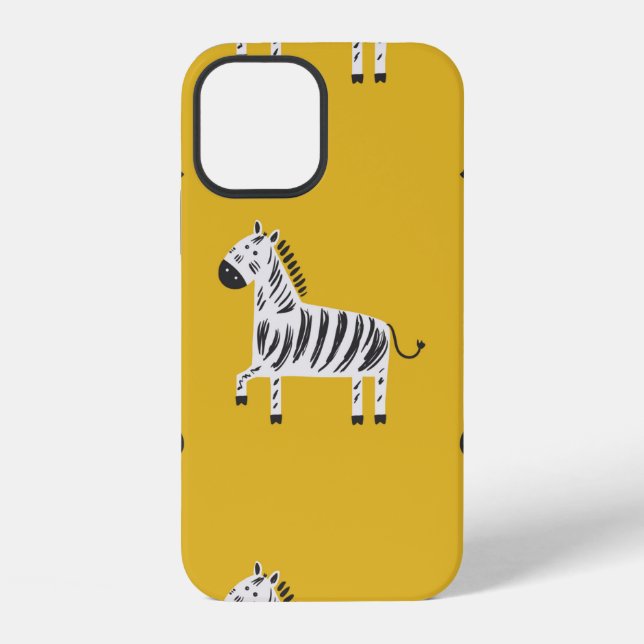 Lovely children's seamless pattern with zebras iphone case (Back)