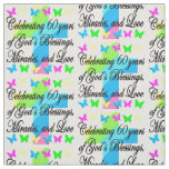 LOVELY CHRISTIAN 60TH BIRTHDAY FABRIC