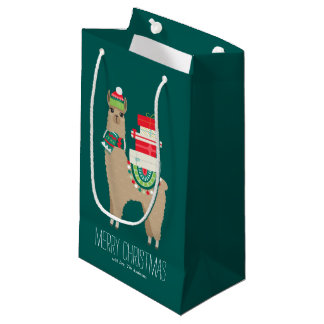 Lovely Christmas Alpaca Small Gift Bag