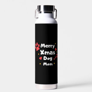 Lovely Christmas Dog Mom Water Bottle