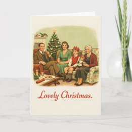 Lovely Christmas - Funny Vintage Card