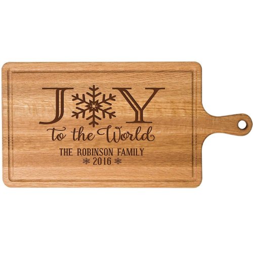 Lovely Christmas Joy to the World Cutting Board