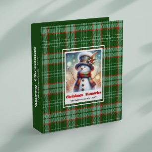 Lovely Christmas snowman family album personalized 3 Ring Binder
