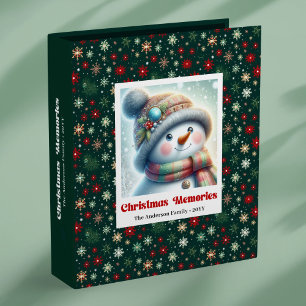 Lovely Christmas snowman photo album ring binder