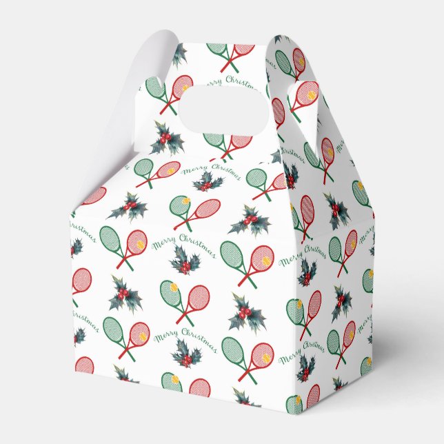 Lovely 🎄Christmas 🎾tennis   Favor Boxes (Front Side)