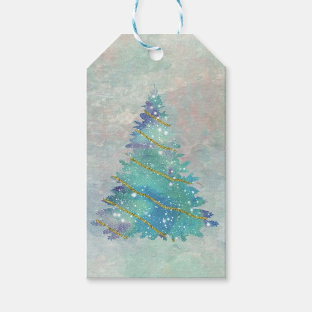 Lovely Christmas Tree Gift Tags (Front)