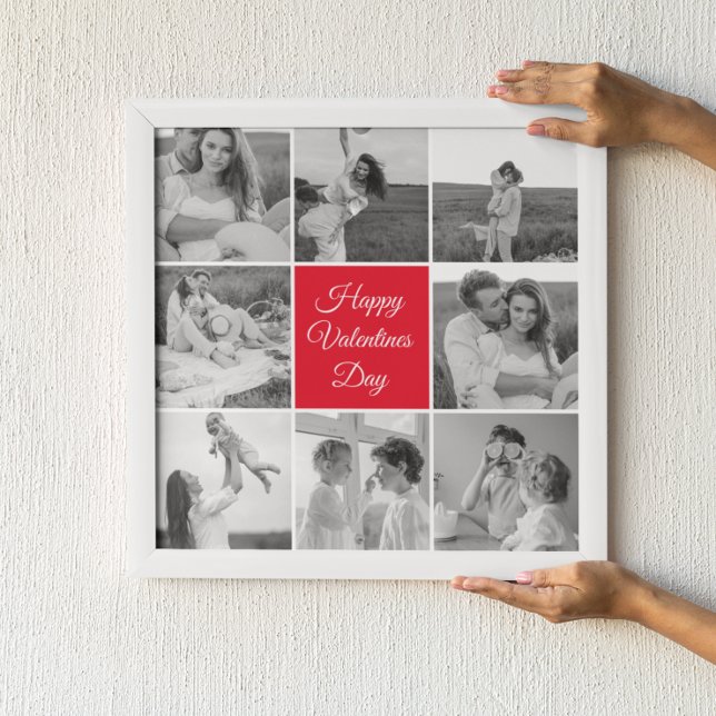 Lovely Collage Couple Photo & Happy Valentines Day Poster (Creator Uploaded)