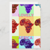 Lovely Colorful Africa Map Pop Pattern Art Design (Front/Back)