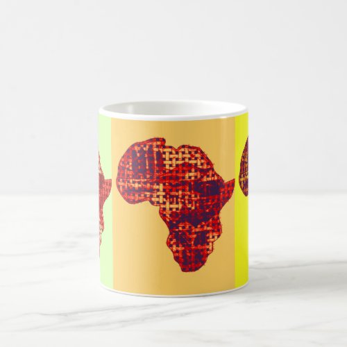 Lovely Colorful Africa Map Pop Pattern Art  Design Coffee Mug