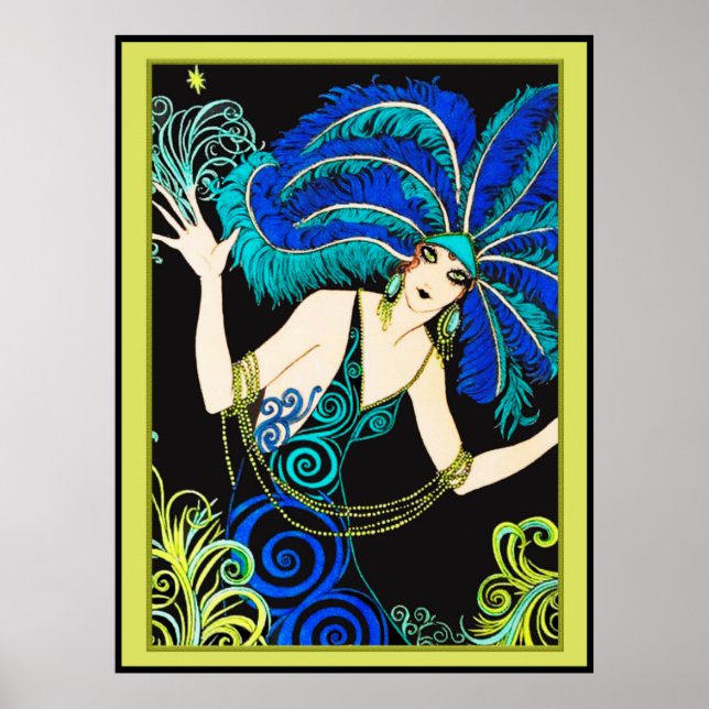 Lovely Colorful Art Deco Lady Poster (Front)