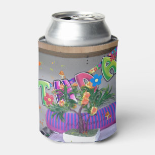 Lovely Colorful Birthday Art Print Can Cooler