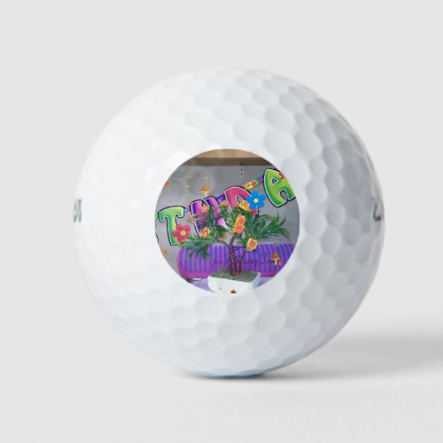 Lovely Colorful Birthday Golf Balls