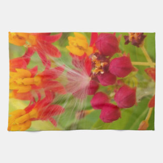 Lovely Colorful Floral with Milkweed Art Print Towel