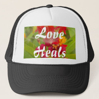 Lovely Colorful Floral with Milkweed Art Print Trucker Hat