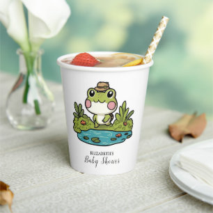 Lovely Colorful Frog Baby Shower Paper Cups