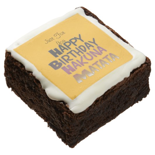 Lovely Colorful Happy Birthday Brownie (Angled)