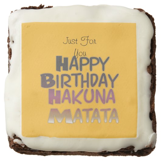 Lovely Colorful Happy Birthday Brownie (Front)