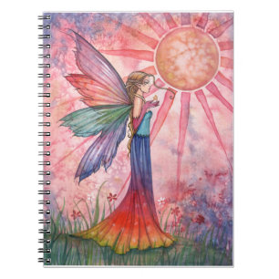 Lovely Colorful Rainbow Fairy Notebook Journal