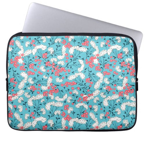 Lovely Colorful Spring Flowers Pattern Laptop Sleeve