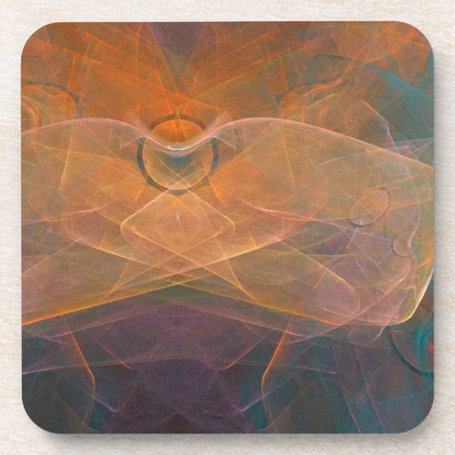 Lovely Colors Abstract Beverage Coaster (Front)