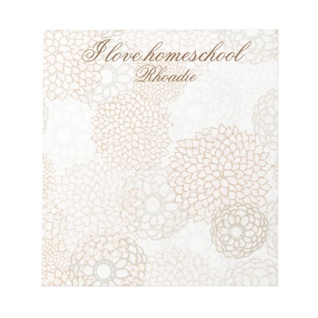 Lovely country floral notepad (Front)