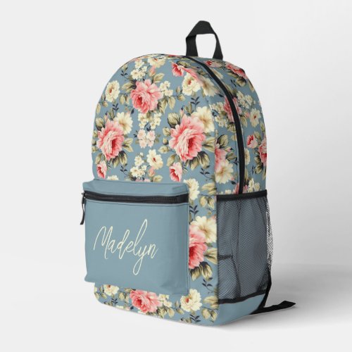 Lovely Country Floral Pattern Personalized Printed Backpack