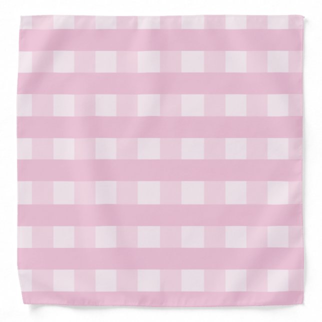 Lovely Country Pink Plaid Gingham Bandana (Front)