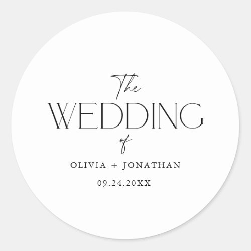 Lovely Couple Font Duo Classic Round Sticker