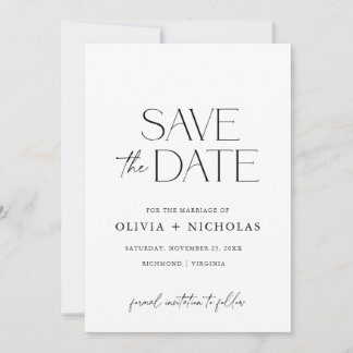 Lovely Couple Font Duo Save the Date Invitation