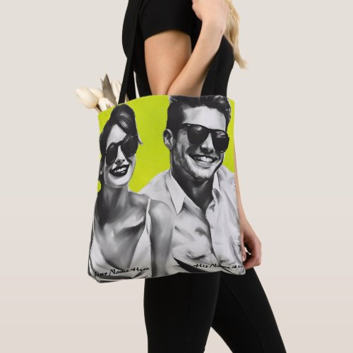 Lovely Couple With Shades Personalized For Both Tote Bag