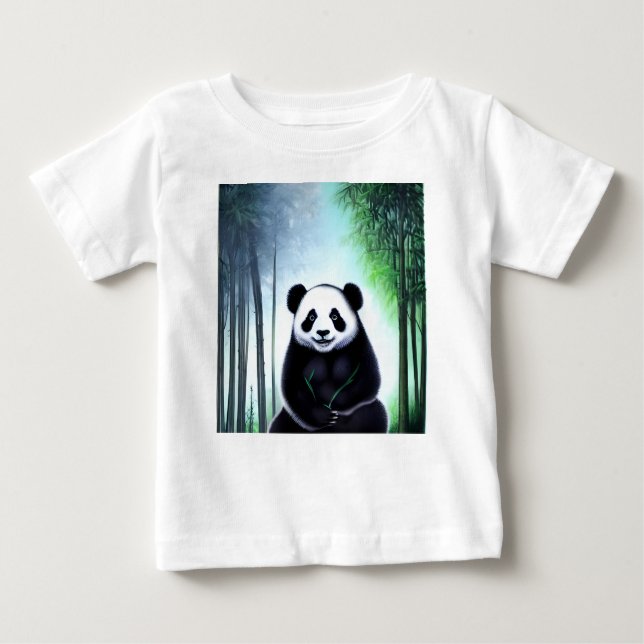 Lovely, Cuddly Little Panda Bear Cub Baby T-Shirt (Front)