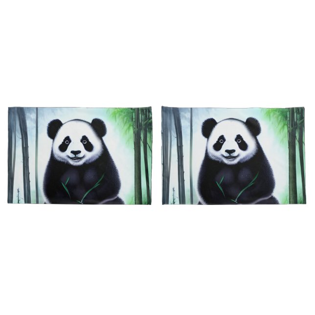 Lovely, Cuddly Little Panda Bear Cub Pillow Case (Back-Set)