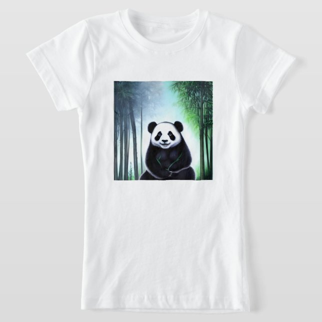 Lovely, Cuddly Little Panda Bear Cub T-Shirt (Laydown)