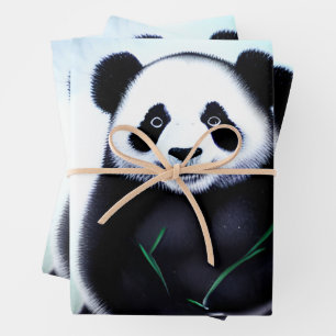 Lovely, Cuddly Little Panda Bear Cub Wrapping Paper Sheets