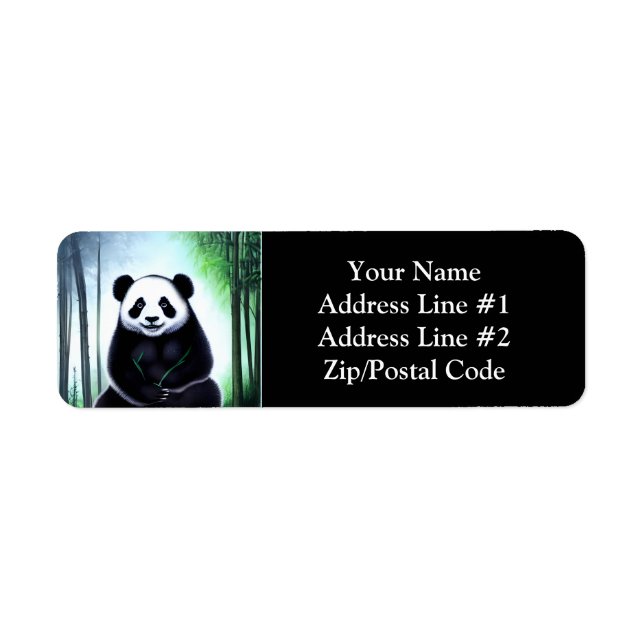 Lovely, Cuddly Little Panda Cub Label (Front)