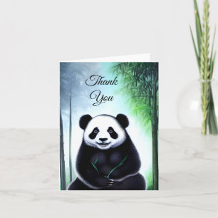 Lovely, Cuddly Little Panda Cub Letterpress Thank You Card
