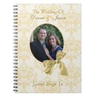 Lovely Custom Damask Wedding Guest Book