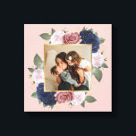 Lovely Custom Floral Sepia Family Photo On Canvas<br><div class="desc">Create a beautiful custom family photo on canvas wall décor using this sepia floral photo template featuring roses on a light background. INFO: Both portrait and landscape images will work as far as the focal point is fairly central. A sepia effect will be automatically applied to your photo.</div>