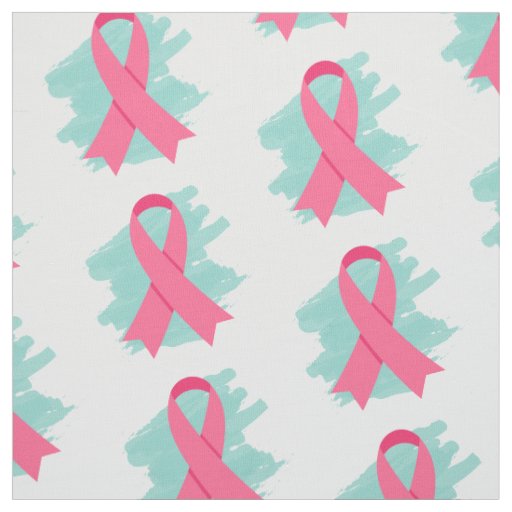 Lovely Customizable Pink Ribbon Fabric