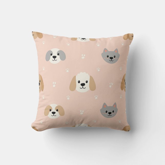lovely cute cat and dog pillow (Front)