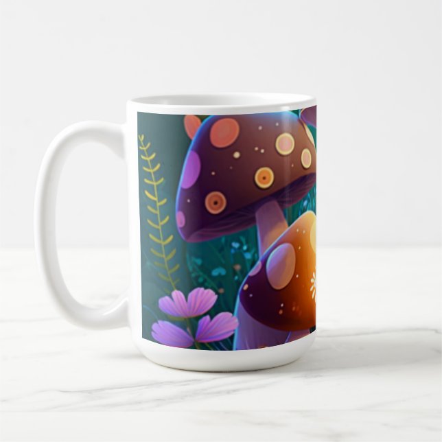 Lovely cute mushrooms   coffee mug (Left)