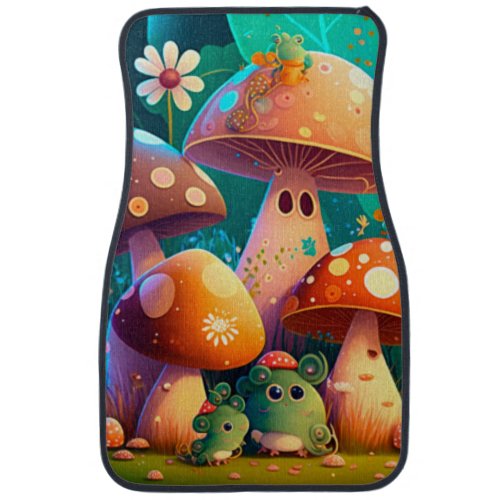 Lovely cute mushrooms for kids room      car floor mat