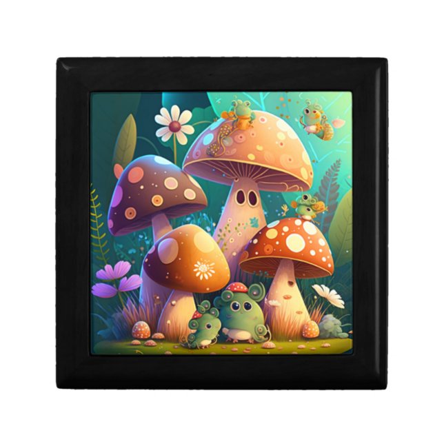 Lovely cute mushrooms   gift box (Front)
