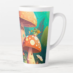 Lovely cute mushrooms latte mug