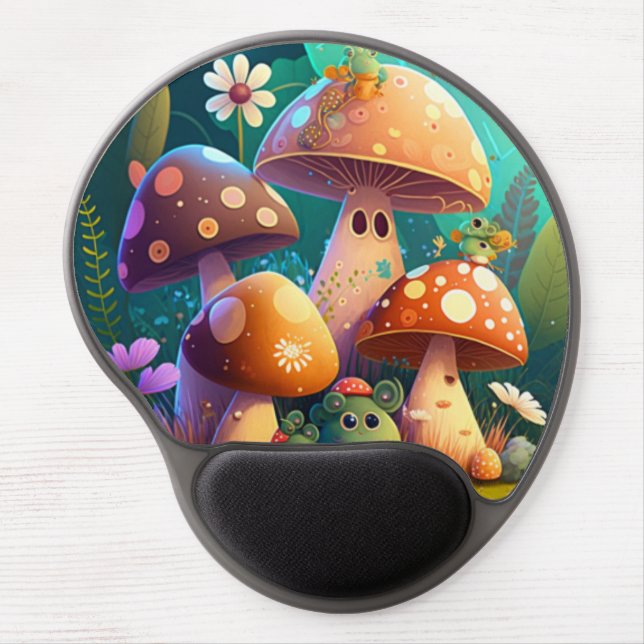 Lovely cute mushrooms   mouse pad (Front)