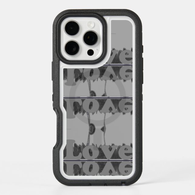Lovely Cute Nice & Lovely Ash Gray Mirror design Otterbox iPhone Case (Back)