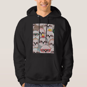 Lovely Cute Sloth In Pink Grey Pastel Hoodie