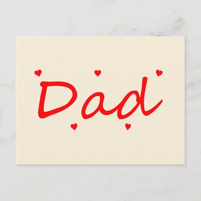 Lovely Dad  Postcard (Front)